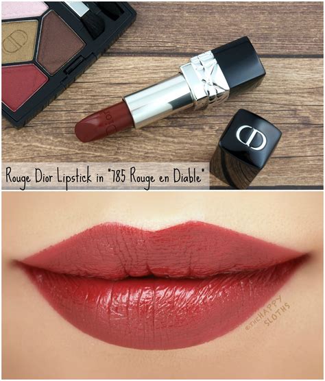 dior rouge en diable lipstick swatch|Dior lipstick color chart.